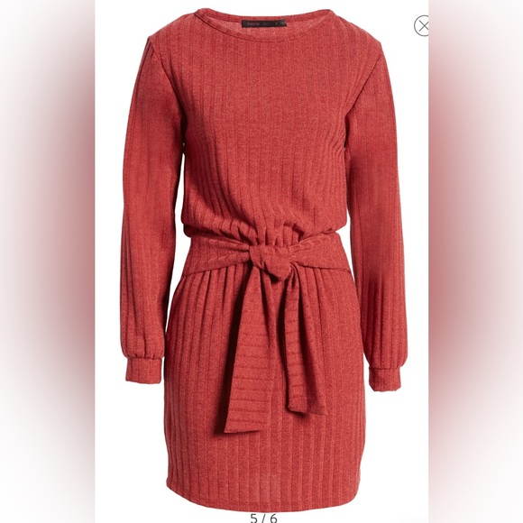 Fraiche Tie Front Long Sleeve Dress Size Medium NWT - Picture 1 of 11